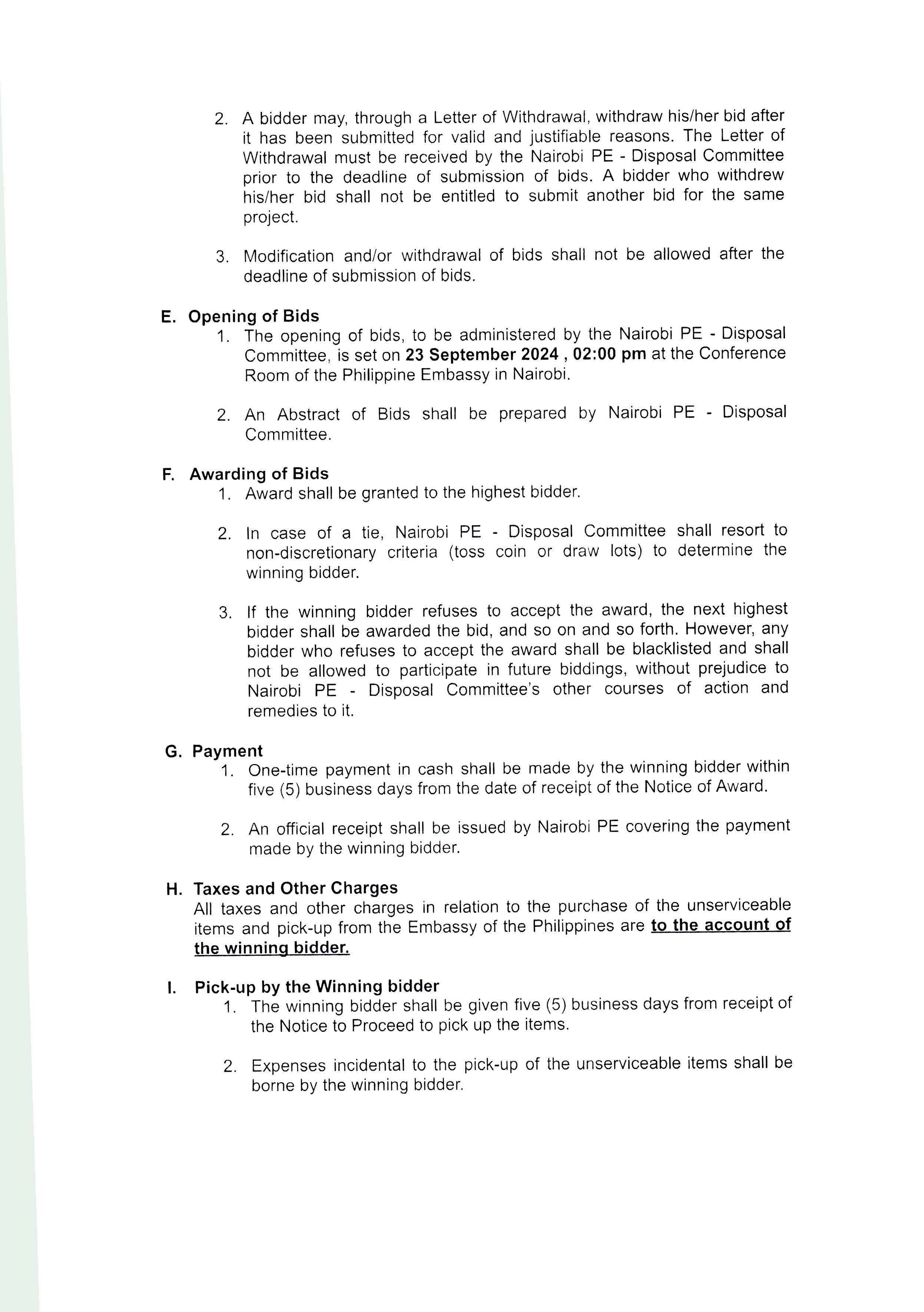 Invitation to Bid No. 02 2024 152 unserviceable office items Page 4