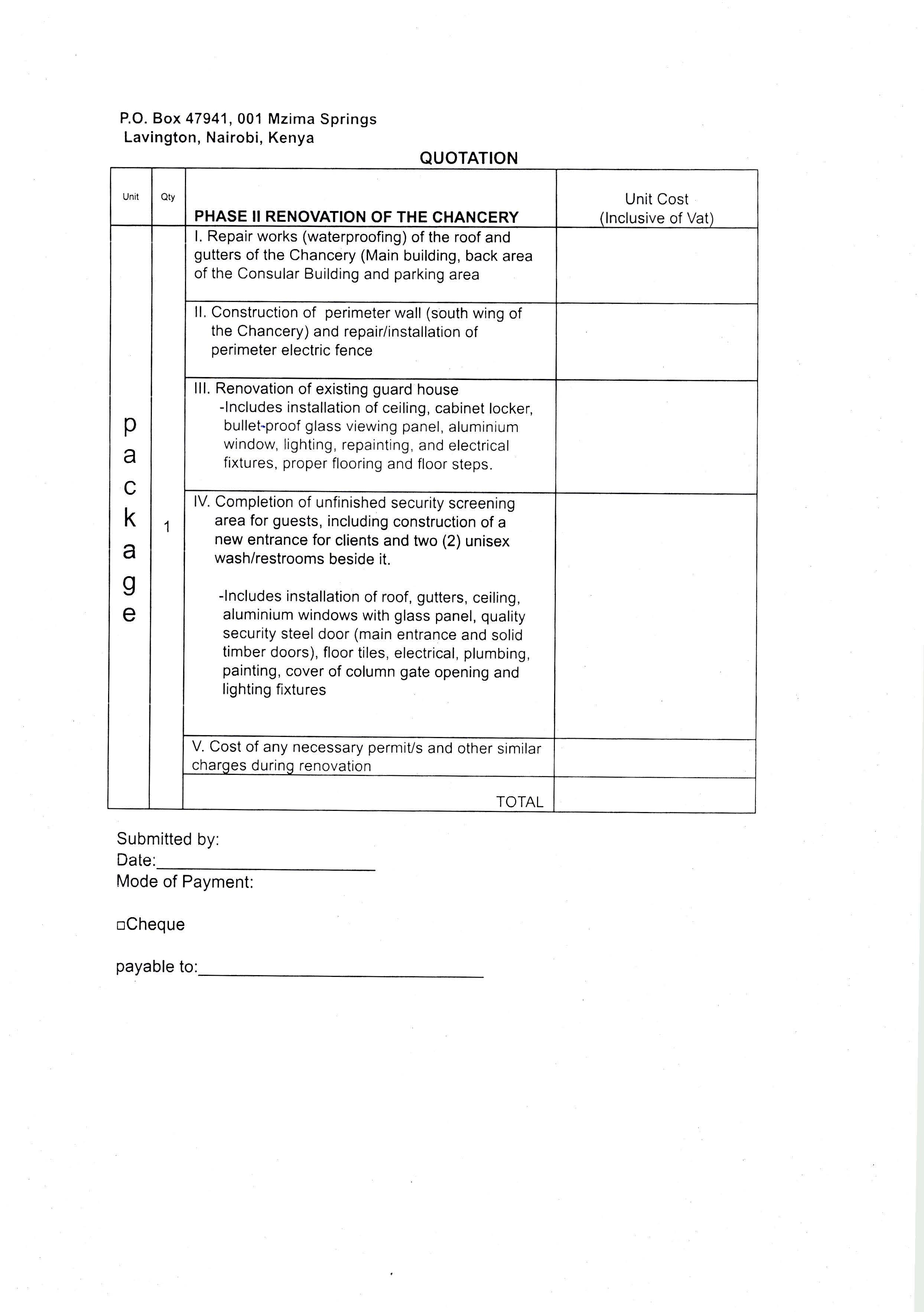 LET PHL 134 2022 BAC Request for Quotation Phase II Renovation of the Chancery Page 2