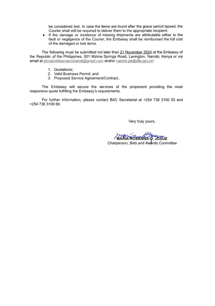 LET PHL 229 2024 BAC Request for Quotation Courier Services for 2025 Page 2