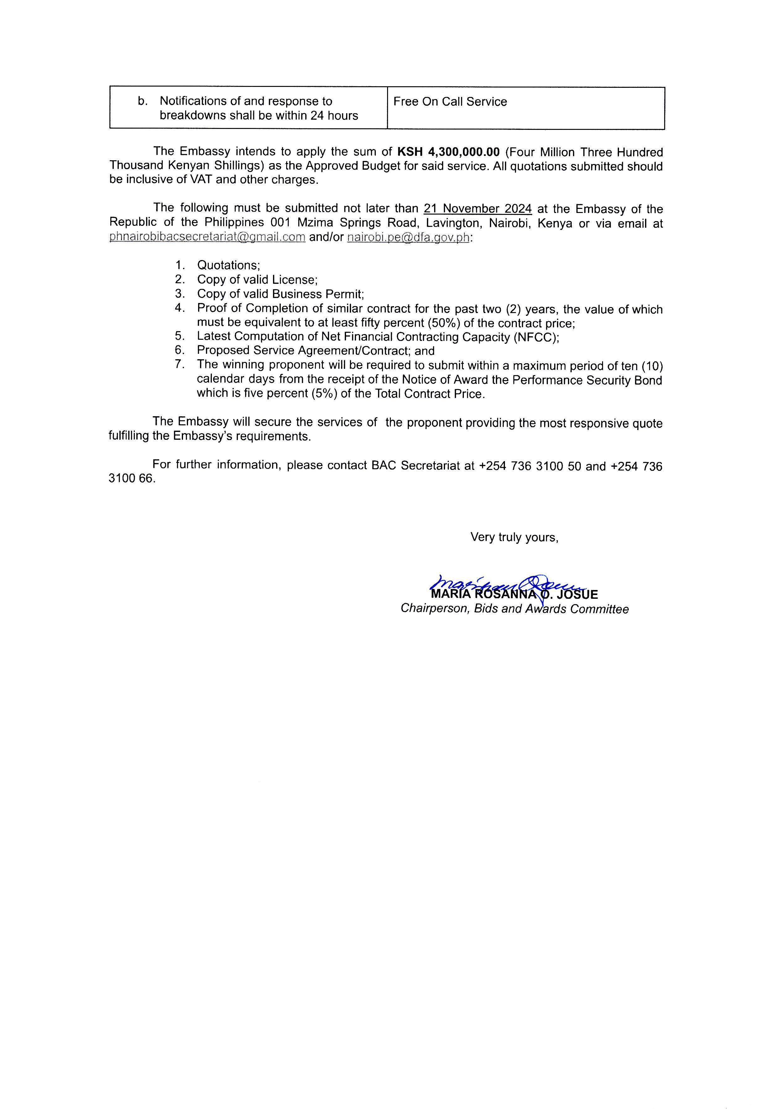 LET PHL 232 2024 BAC Request for Quotation Security Services for CY 2025 Page 2
