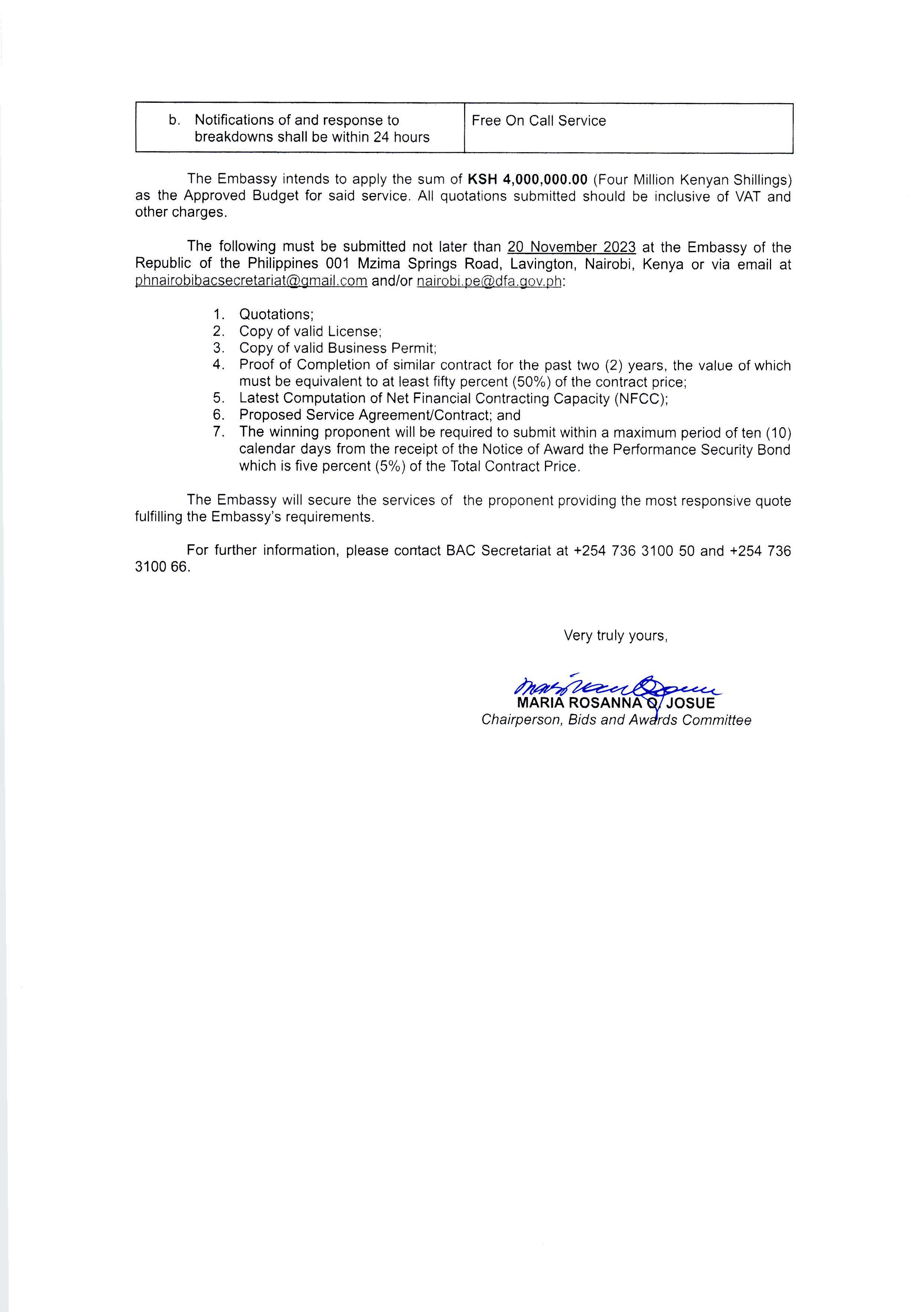LET PHL 254 2023 BAC Request for Quotation Security Services for 2024 Page 2