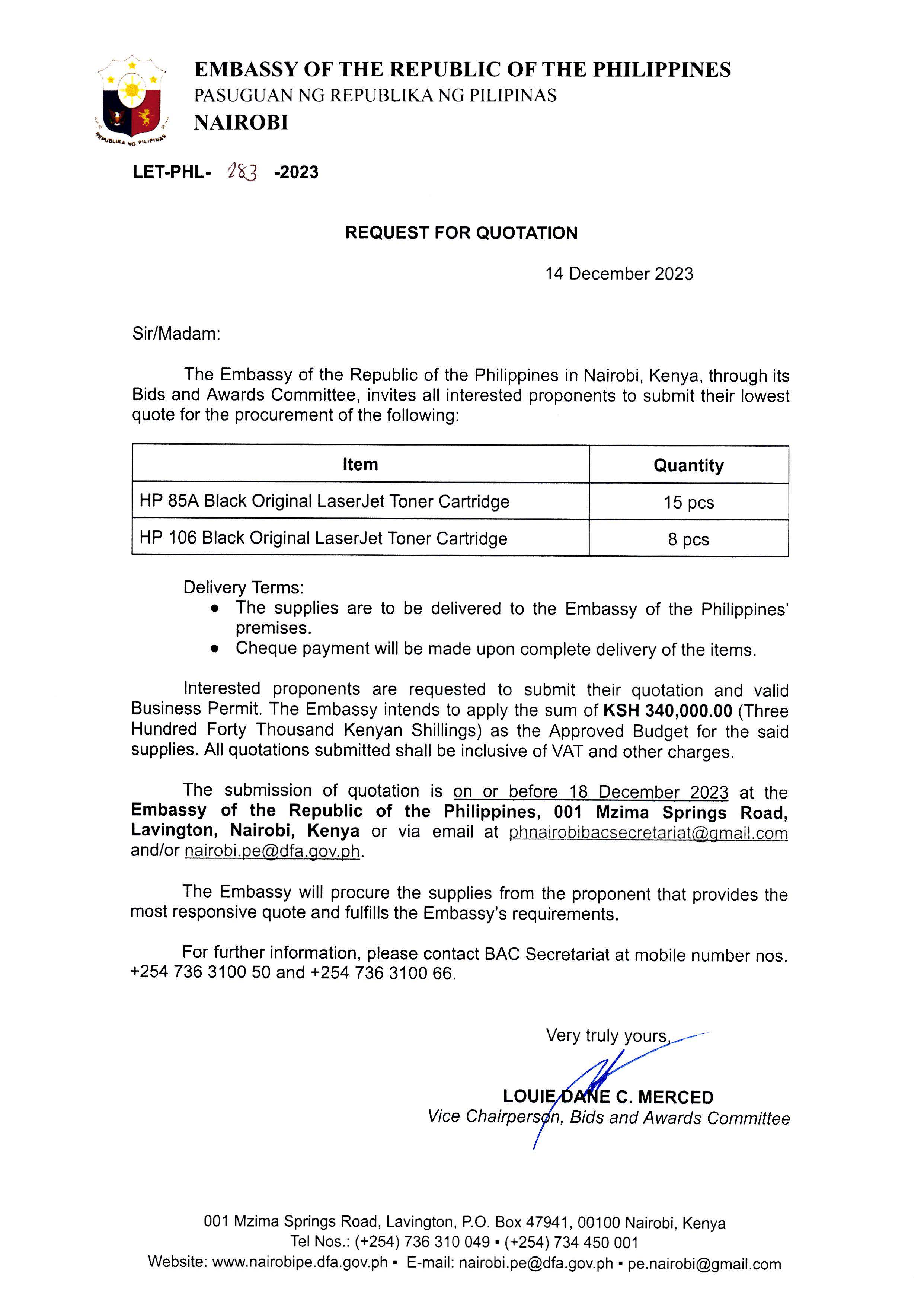 LET PHL 283 2023 BAC Request for Quotation Toner Cartridge
