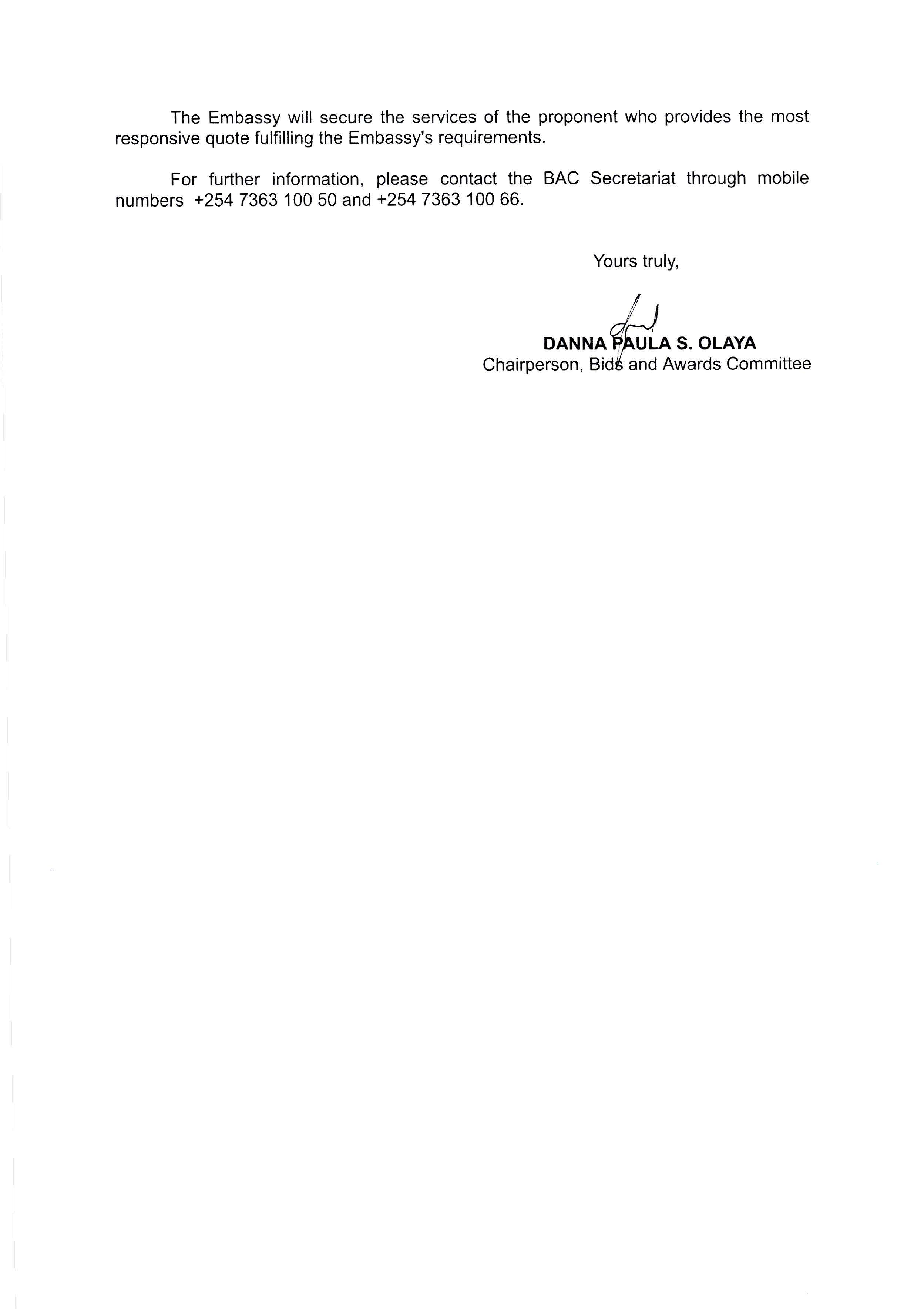 LET PHL 99 2025 BAC Request for Quotation Lease of Venue ballroom for the Embassys Diplomatic Reception on 12 June 2025 Page 2