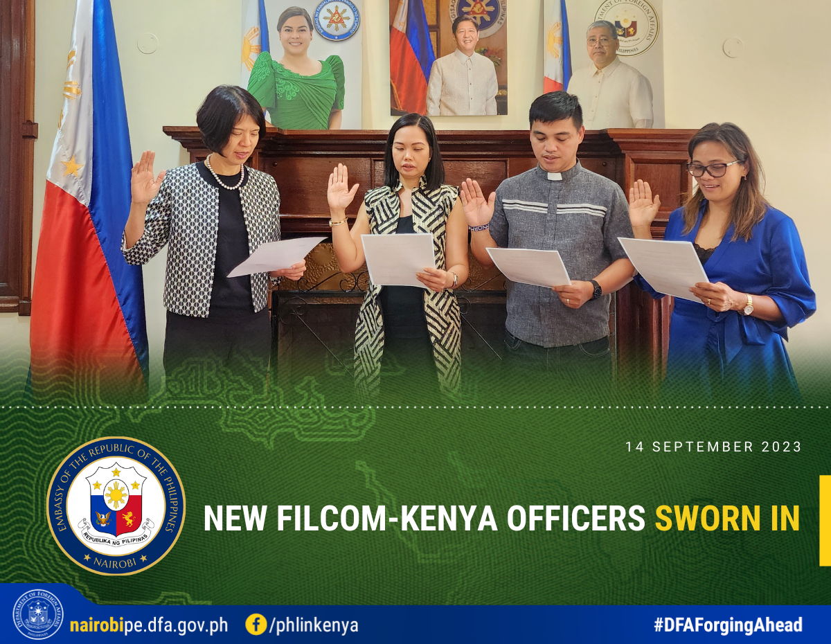 NEW FILCOM KENYA OFFICERS SWORN IN photo1